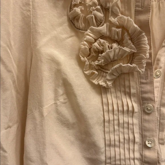 Banana Republic silk-cotton boho 3/4 sleeve Heritage Popover, Size XS - Picture 3 of 8